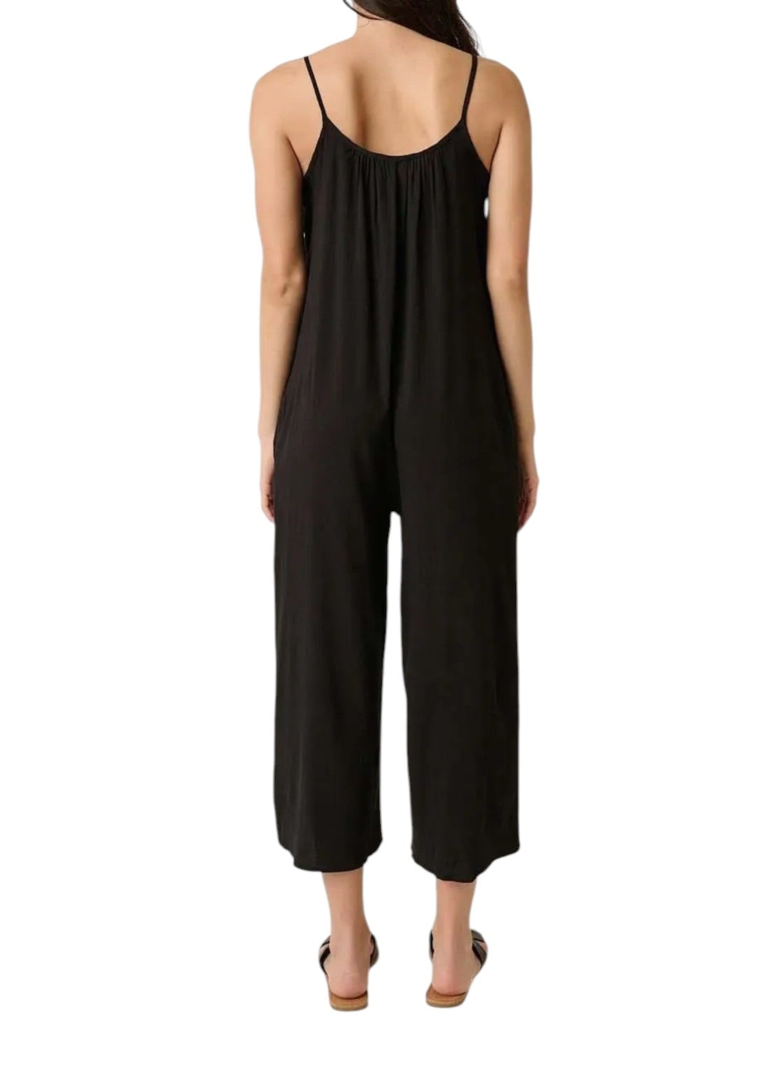 Effortless Flow Wide Leg Jumpsuit - Black (Plus)
