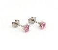 5mm Pink CZ Star Stud S/S (Sensitive Ear)