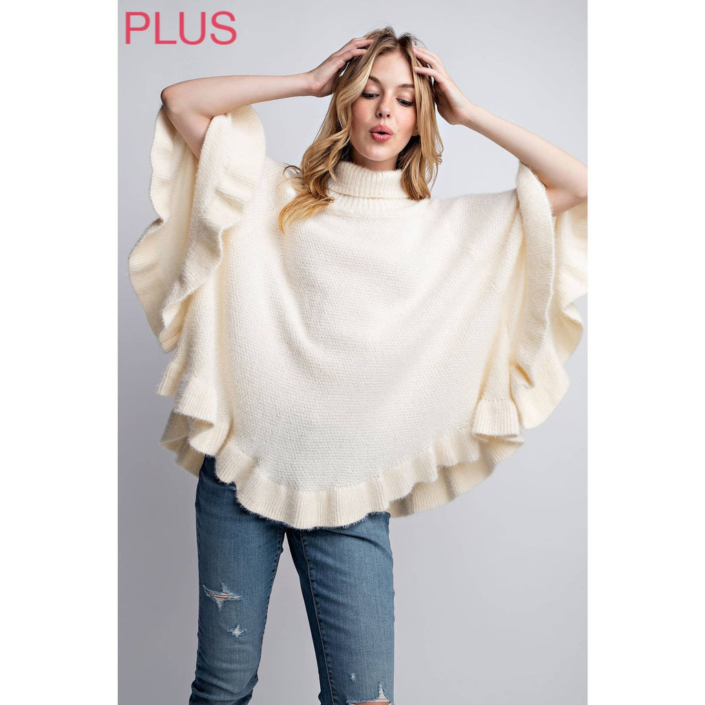 PLUS PONCHO SWEATER