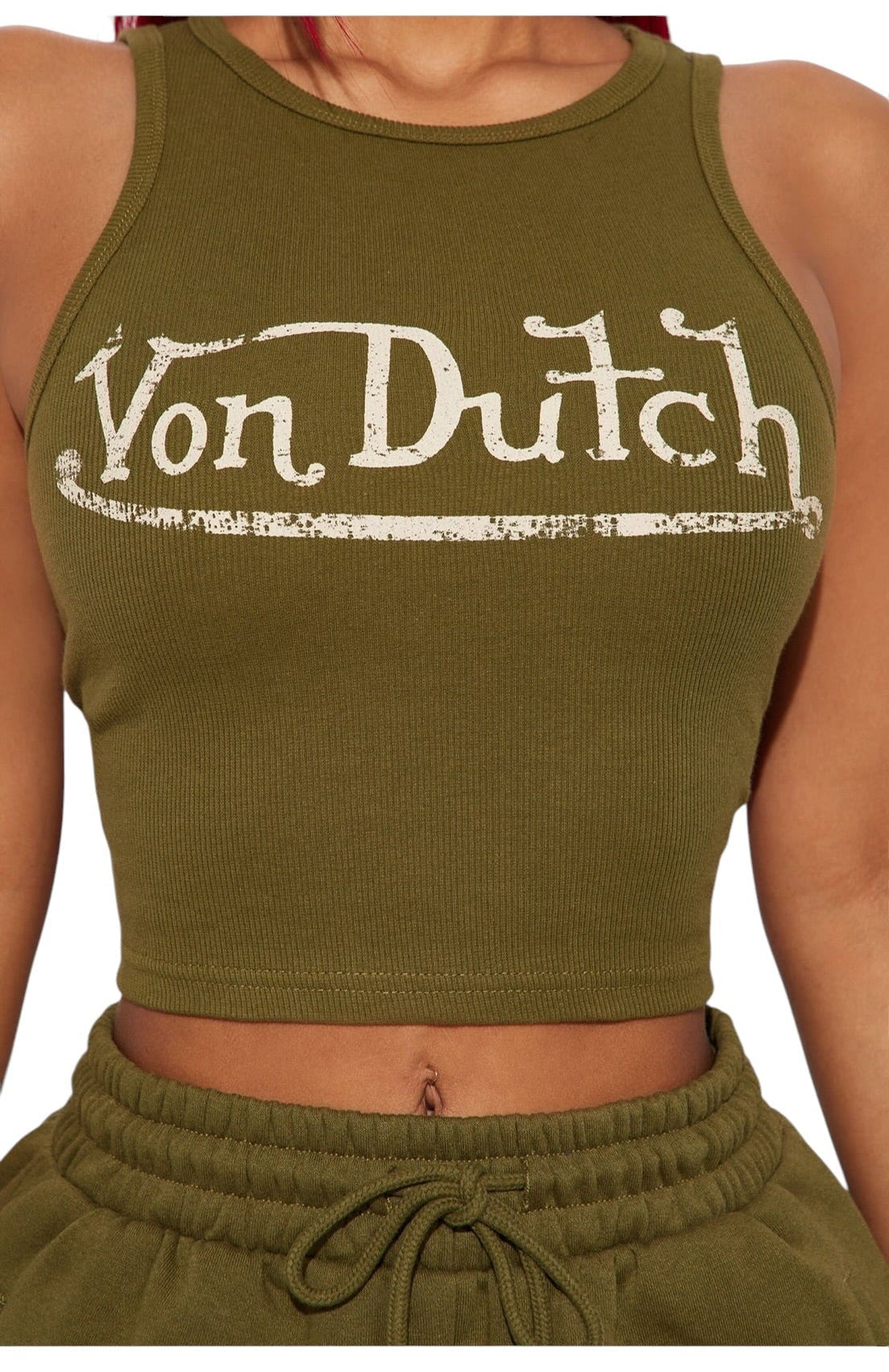 Von Dutch Vintage Logo Ribbed Tank