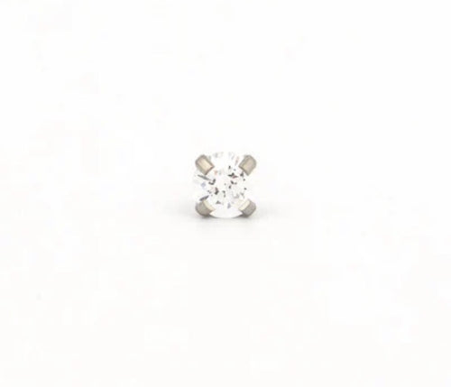 4mm CZ Stud S/S (Sensitive Ear)