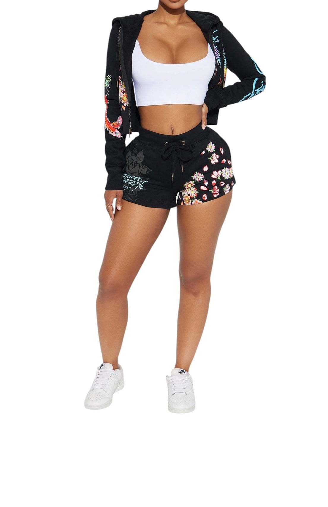 Ed Hardy Phoenix Graphic Shorts – Black