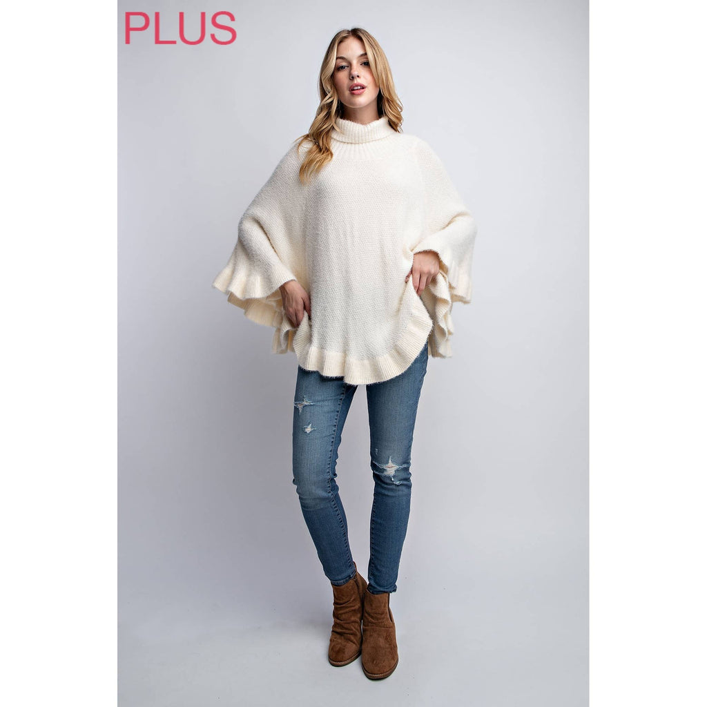 PLUS PONCHO SWEATER