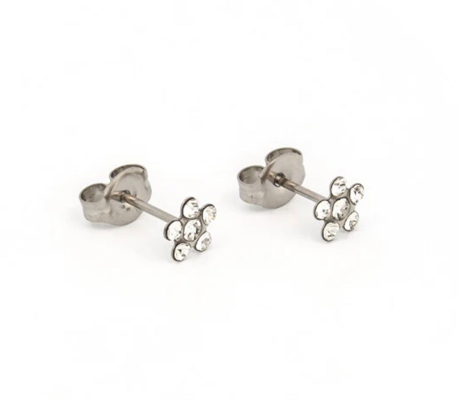April Crystal Daisy Stud S/S (Sensitive Ear)