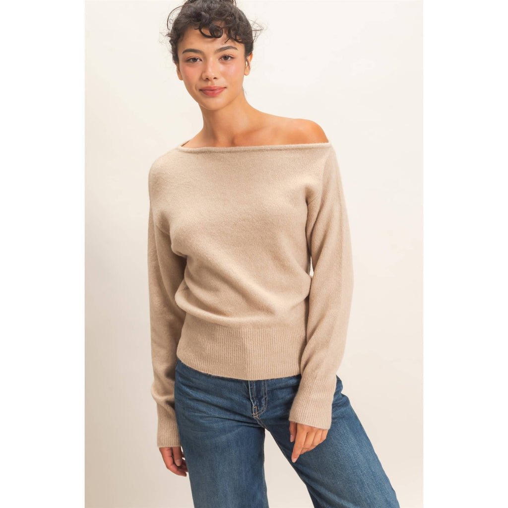 Off The Shoulder Sweater Top