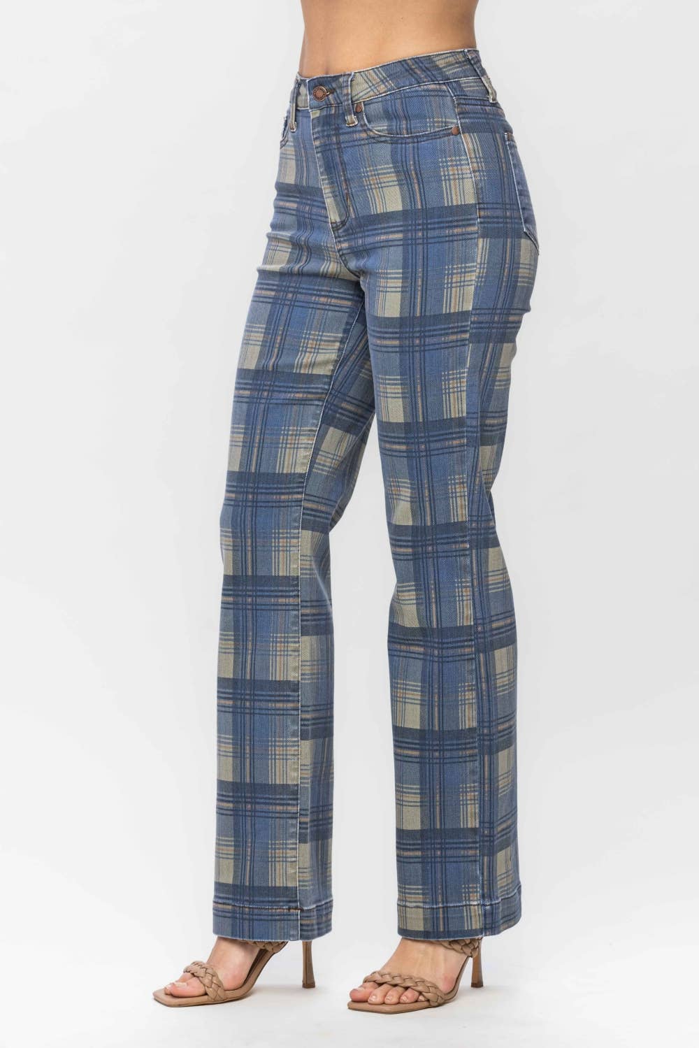 HW Vintage Look Plaid Straight