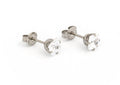5x5mm CZ Princess Cut Stud S/S (Sensitive Ear)
