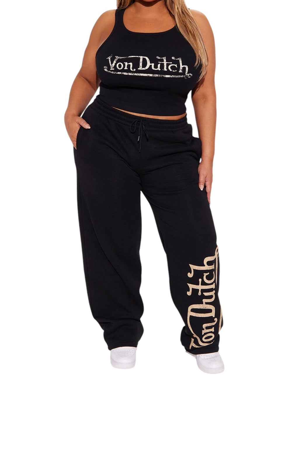 Von Dutch Vintage Logo Wide Leg Pants