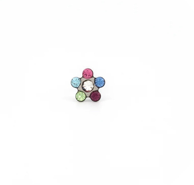 Rainbow Daisy Stud S/S (Sensitive Ear)
