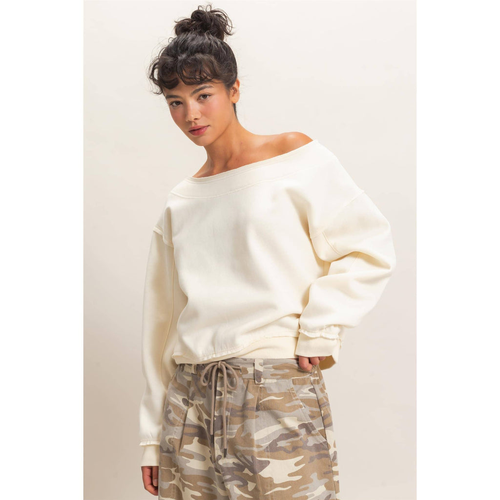 Off Shoulder Sweatshirt