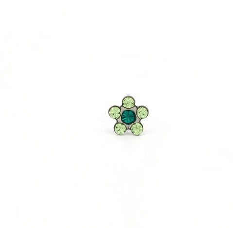 August Peridot May Emerald Daisy Stud S/S (Sensitive Ear)