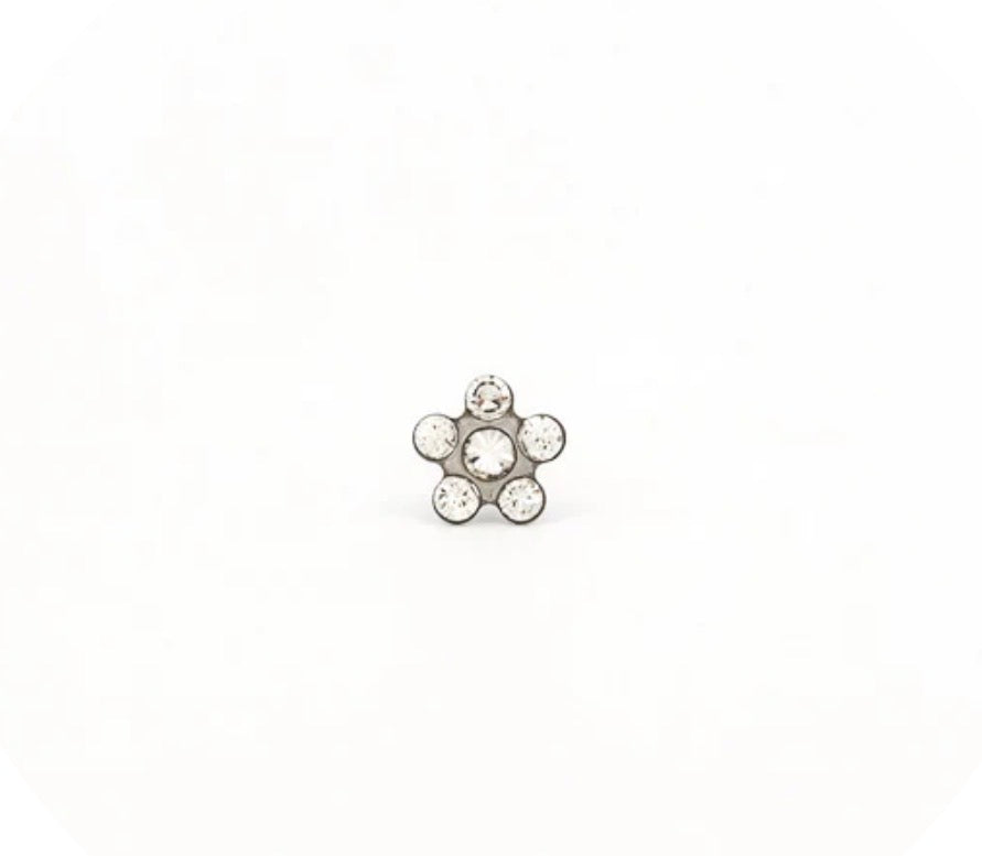 April Crystal Daisy Stud S/S (Sensitive Ear)