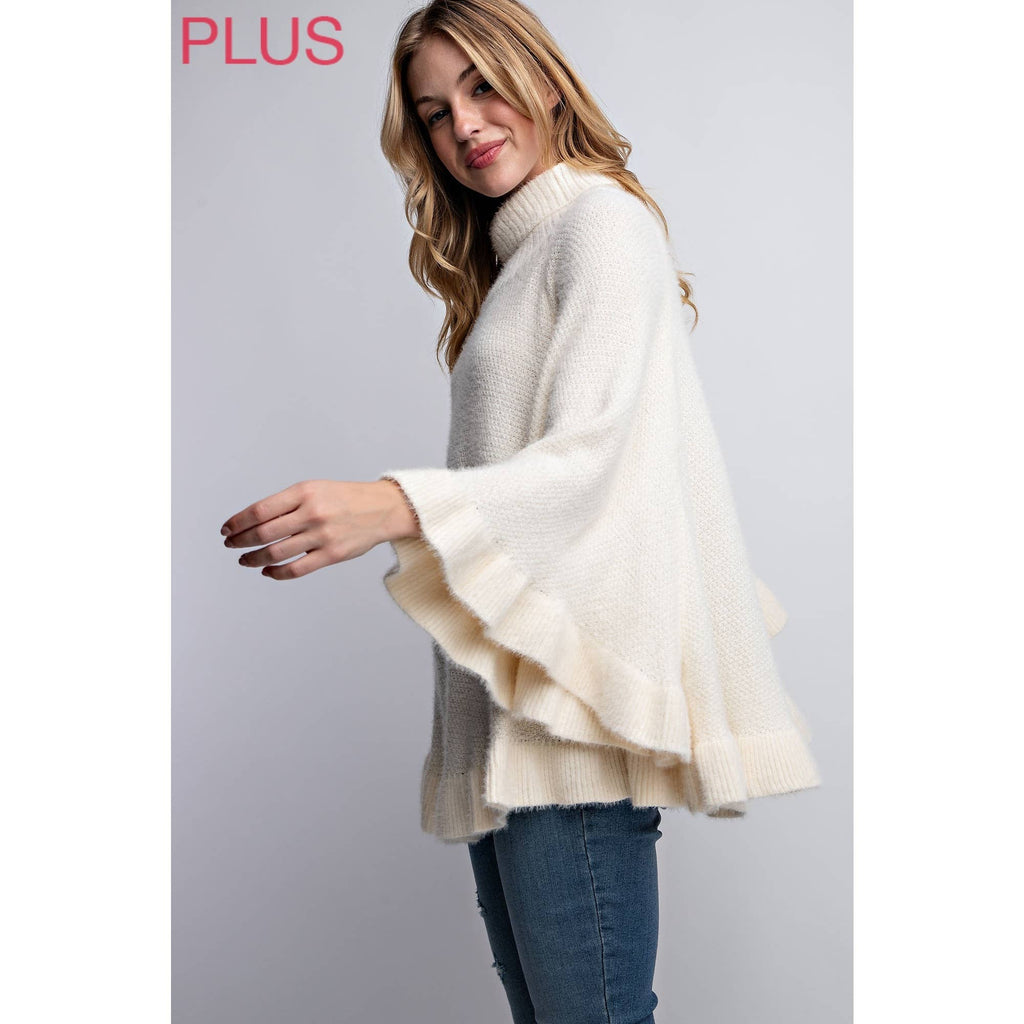 PLUS PONCHO SWEATER