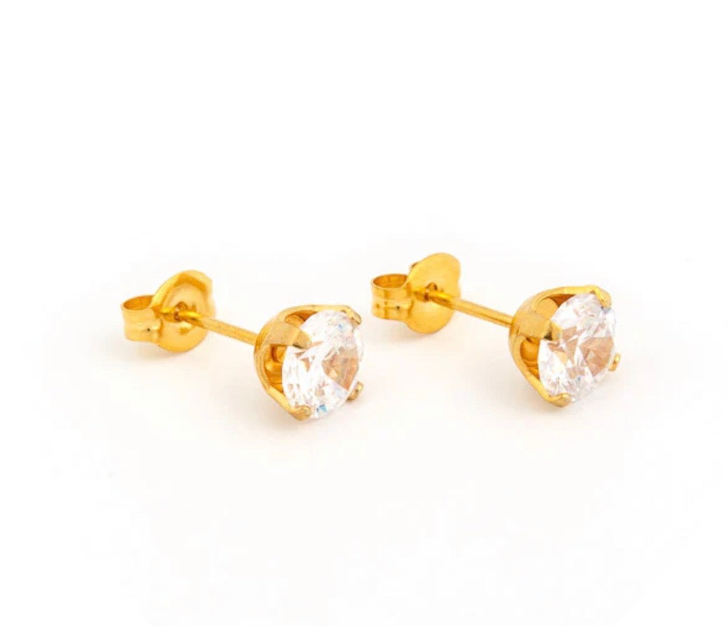 6mm CZ Stud G/P (Sensitive Ear)