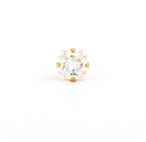 6x6mm CZ Princess Cut Stud G/P (Sensitive Ear)