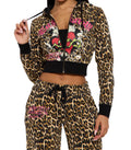 Ed Hardy Sacred Heart Leopard Zip-Up Hoodie