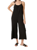 Effortless Flow Wide Leg Jumpsuit - Black (Plus)