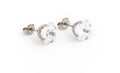 8x8mm CZ Princess Cut Stud S/S (Sensitive Ear)