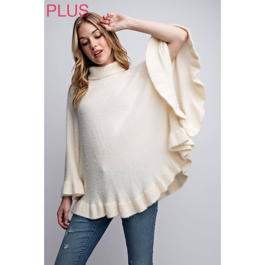 PLUS PONCHO SWEATER