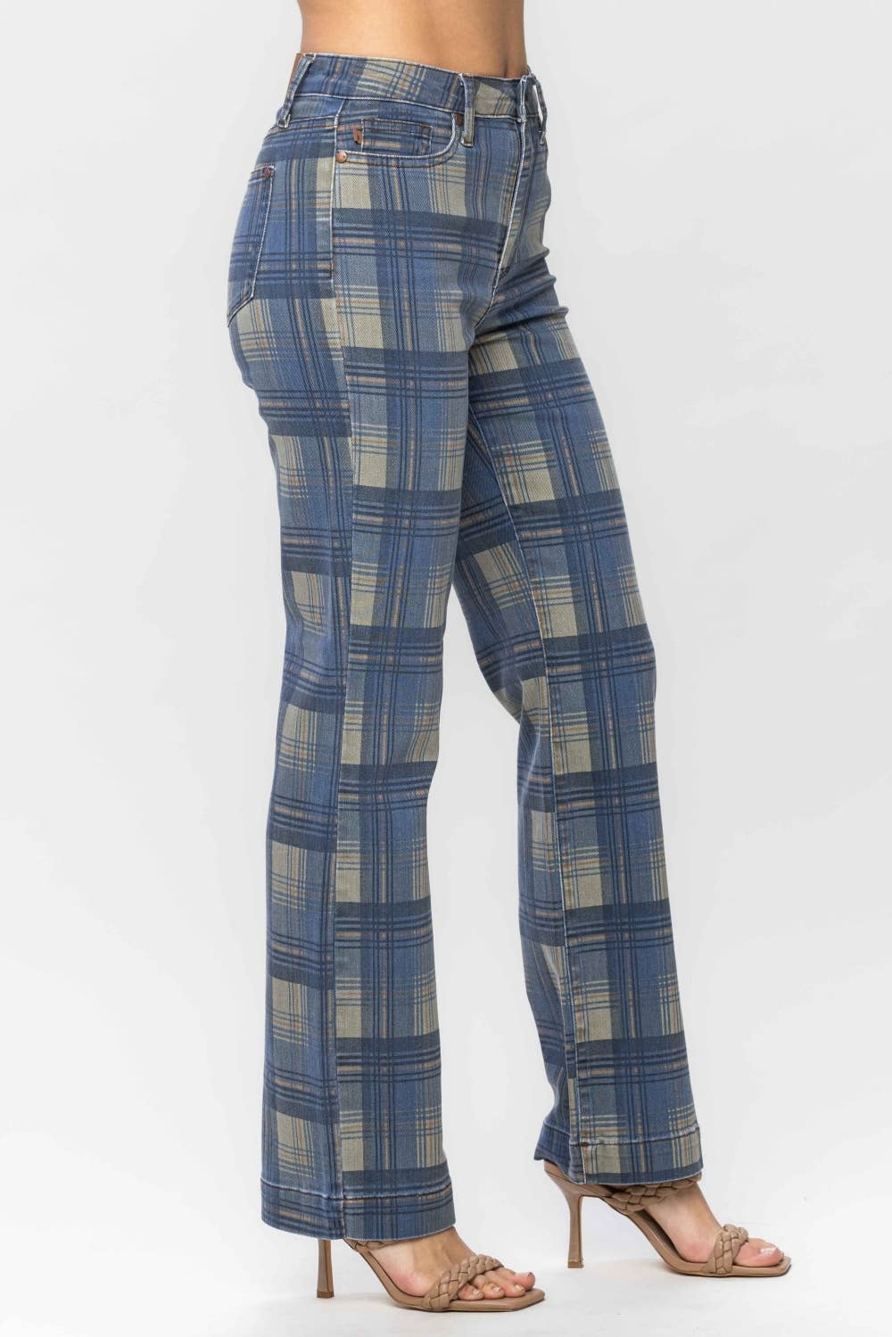 HW Vintage Look Plaid Straight