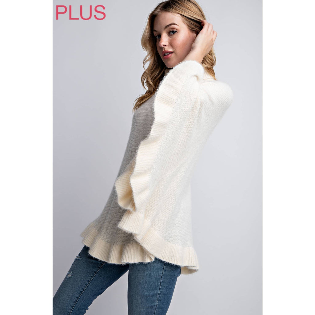 PLUS PONCHO SWEATER
