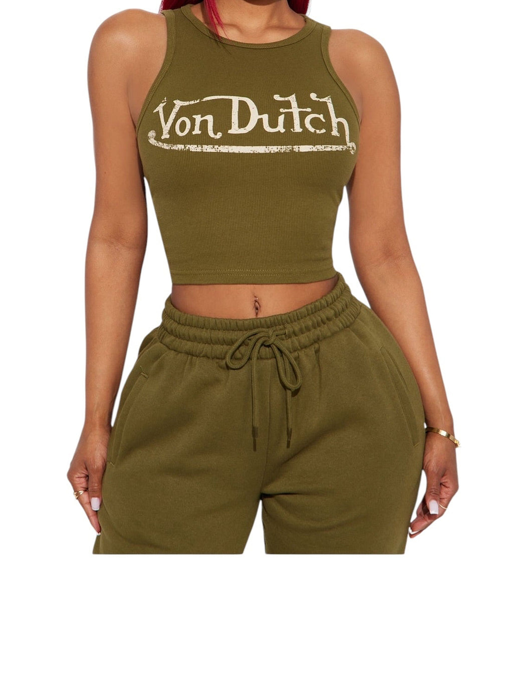 Von Dutch Vintage Logo Ribbed Tank