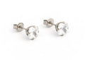 6x6mm CZ Princess Cut Stud S/S (Sensitive Ear)