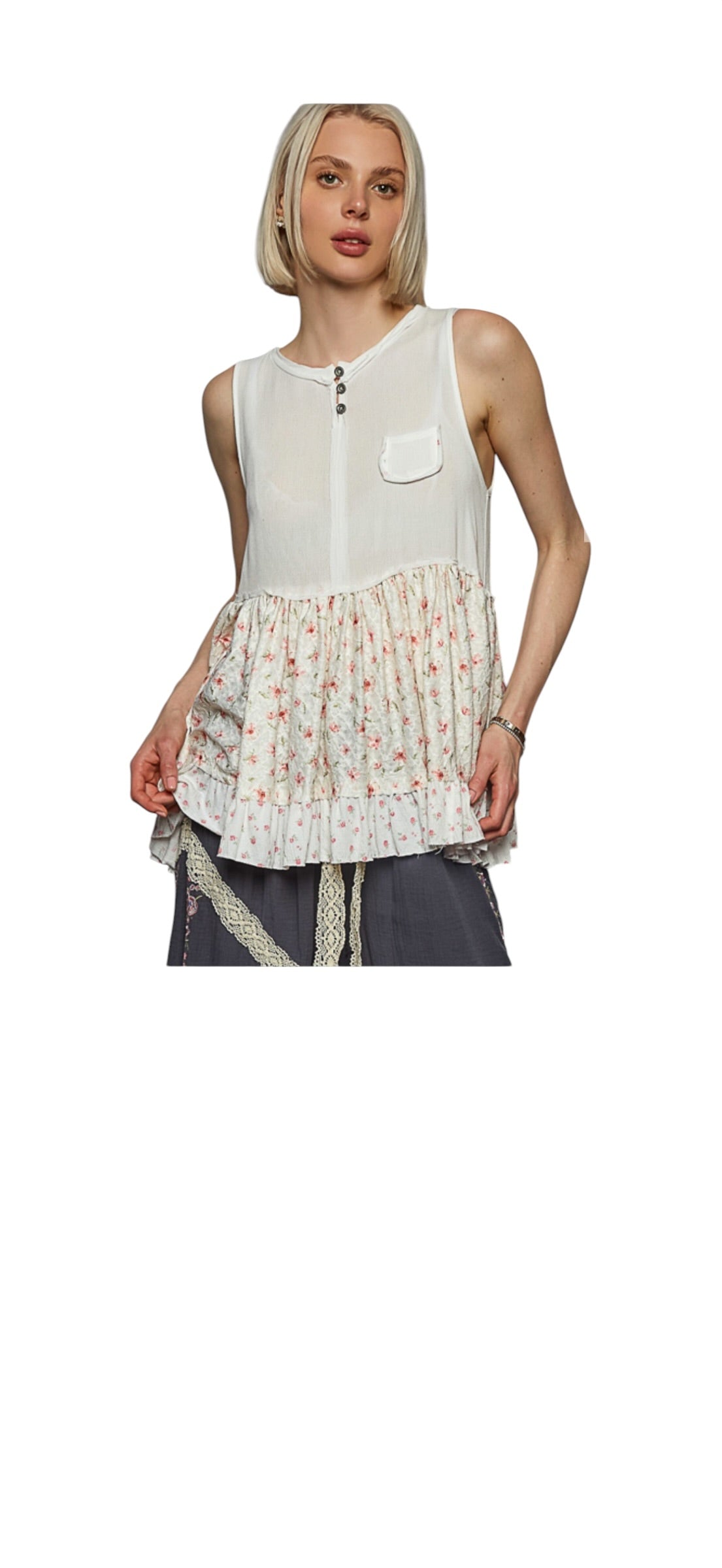 POL Sweet Babydoll Tank