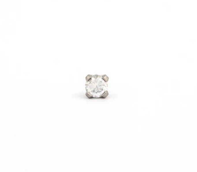 3mm CZ Stud S/S (Sensitive Ear)