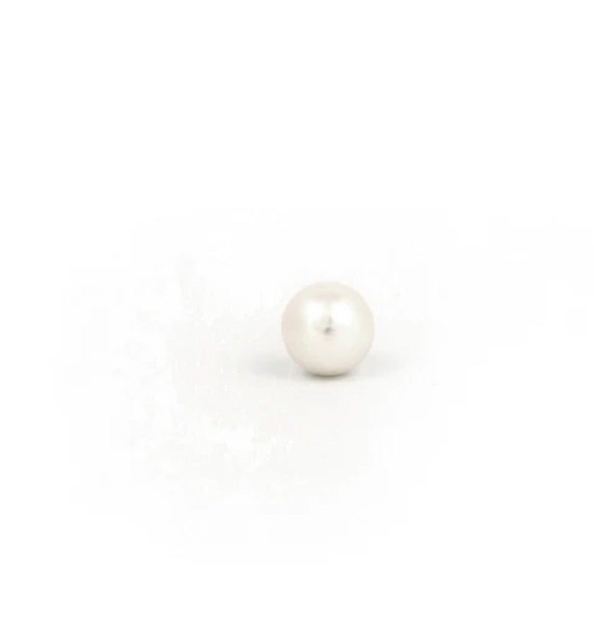 5mm White Pearl Stud G/P (Sensitive Ear)