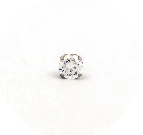 7mm CZ Stud S/S (Sensitive Ear)