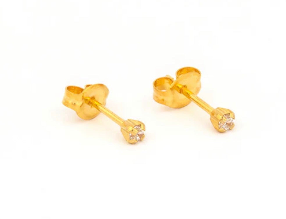 2mm CZ Stud G/P (Sensitive Ear)