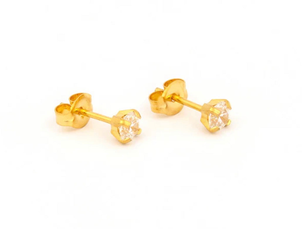 4mm CZ Stud G/P (Sensitive Ear)