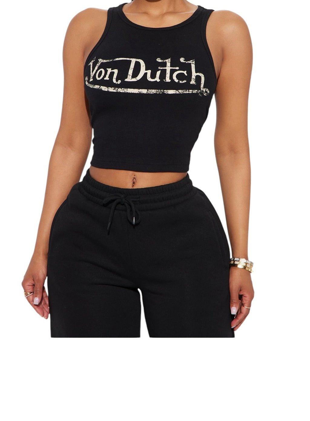 Von Dutch Vintage Logo Ribbed Tank