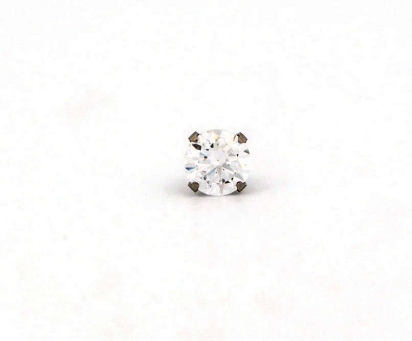 5mm CZ Stud S/S (Sensitive Ear)