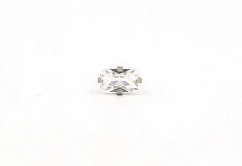 5x3mm CZ Stud S/S (Sensitive Ear)