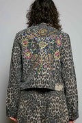 POL Natural Relaxed-Fit Sequin Accent Top