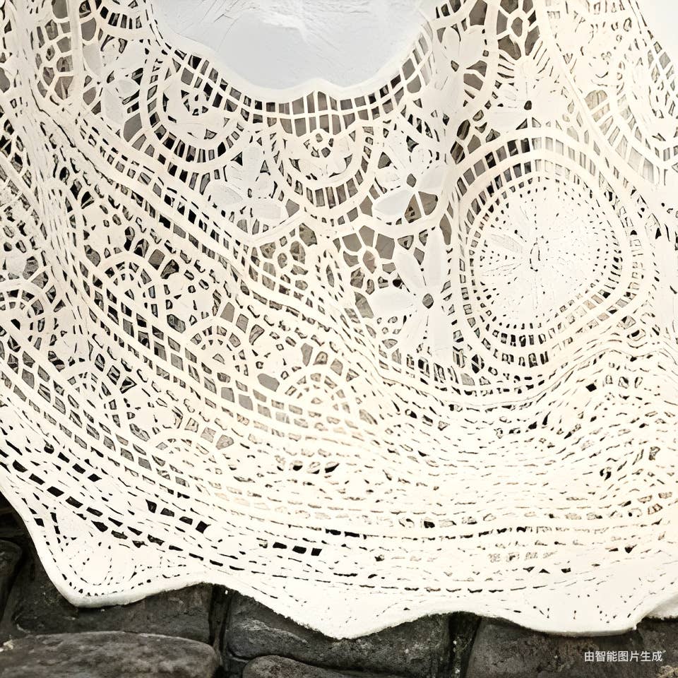 Bohemia beach resort  Floral Crochet Lace maxi skirt
