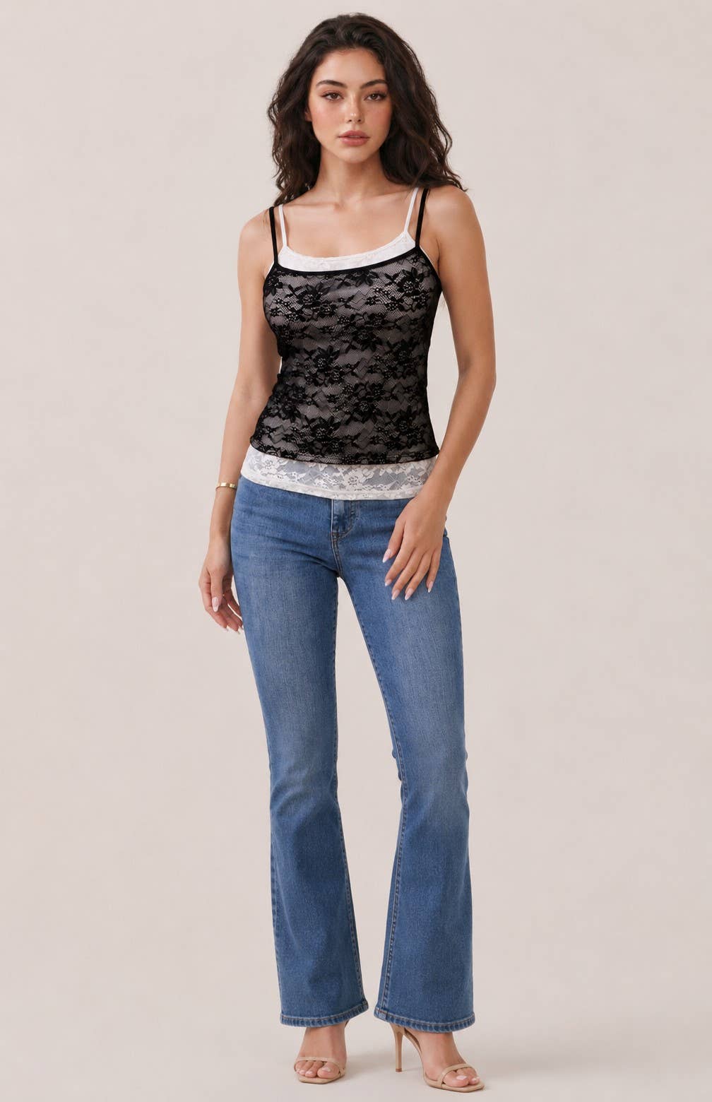 LC55331A - FAKE LAYERD CAMI TOP
