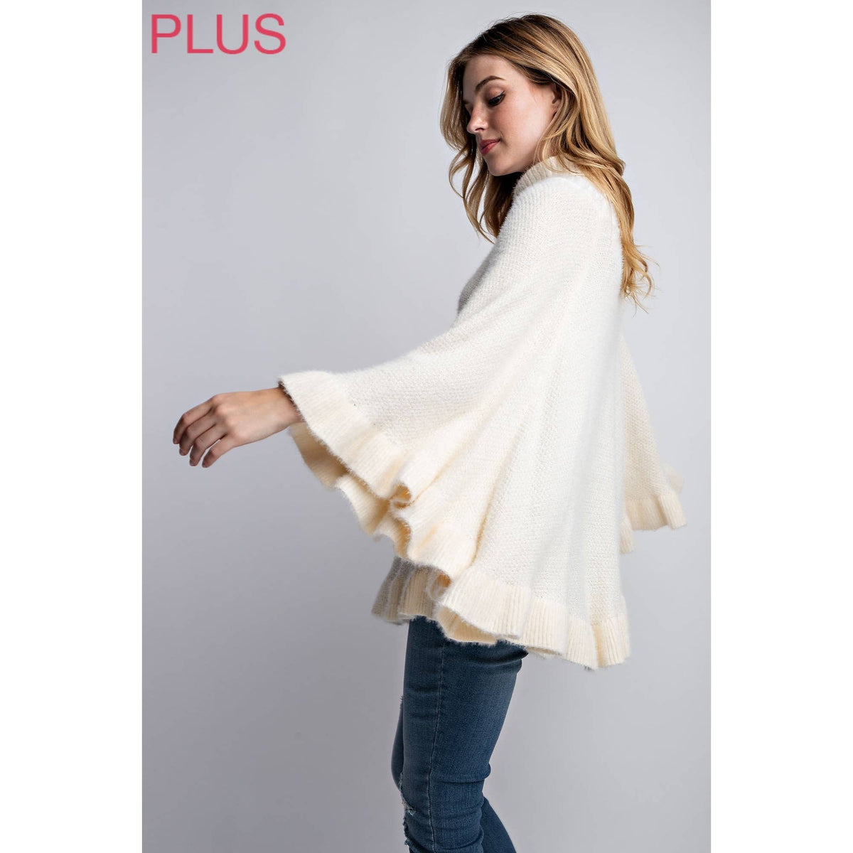 PLUS PONCHO SWEATER