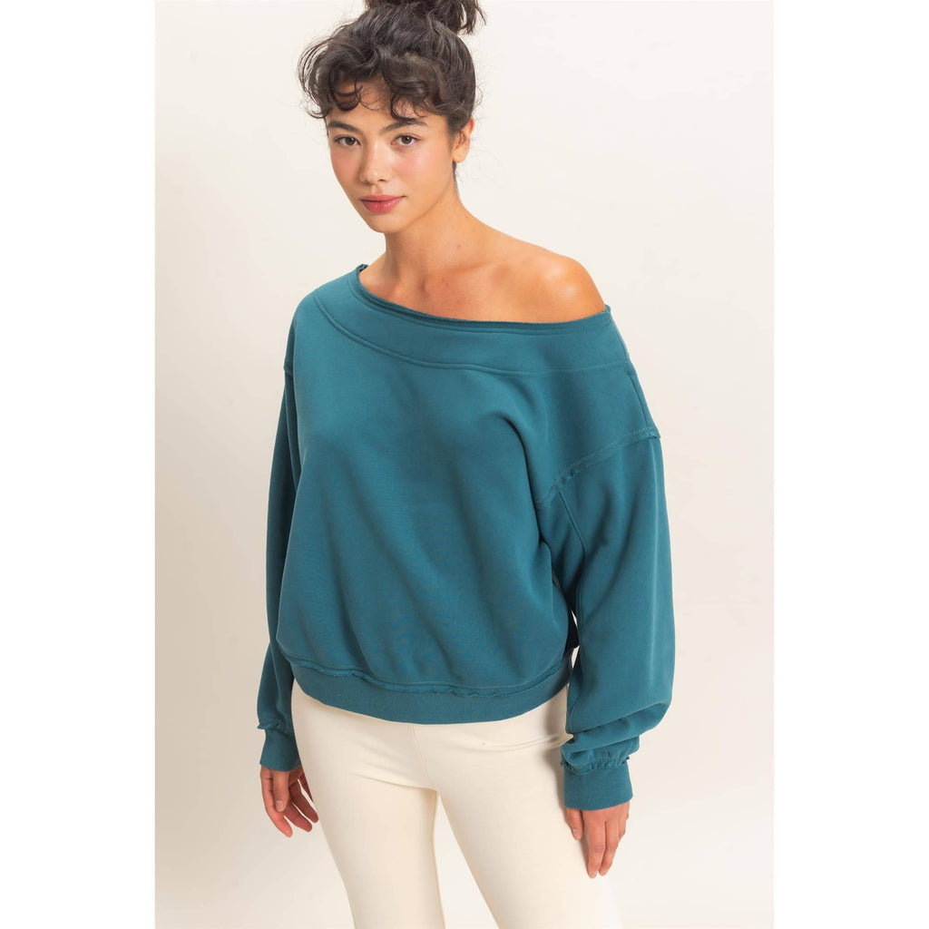 Off Shoulder Sweatshirt