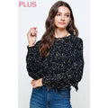 PLUS CHENILLE POPCORN SPECKLES DISTRESSED CROP SWE