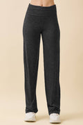 STRAIGHT LEG PANTS WITH FOLDOVER WAISTBAND